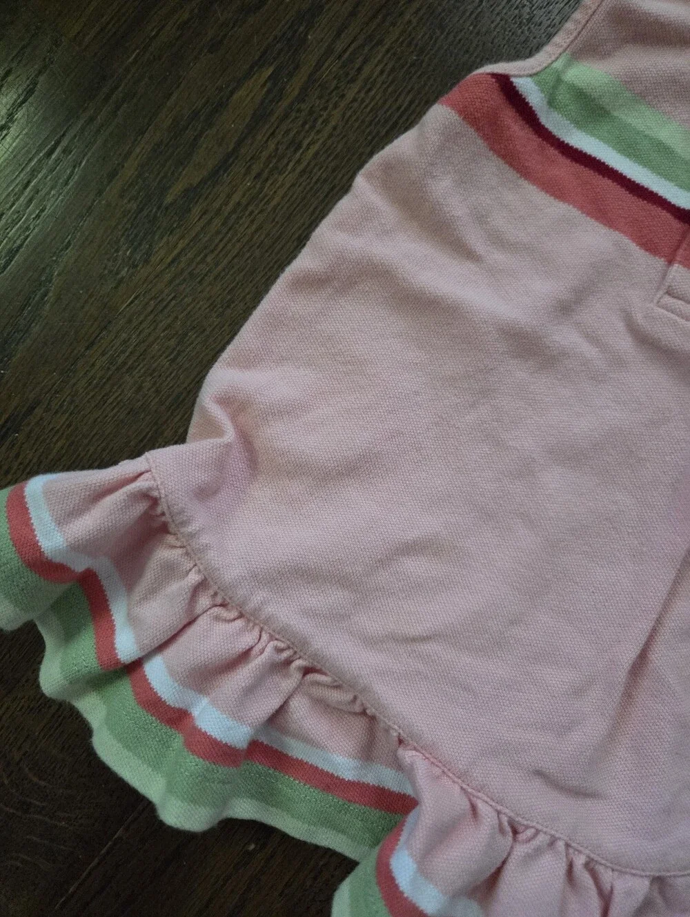 Vtg GYMBOREE Girls 3/6M Pink Cherry Tennis Dress